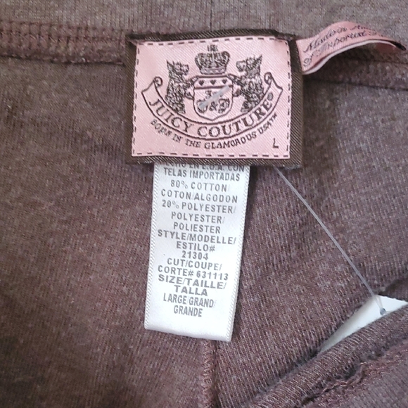 Juicy Couture Dusty Pink Brown  Zip-Up Hoodie Set SIZE L - Picture 12 of 14